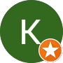 Green circular icon with white letter K and an orange star badge.